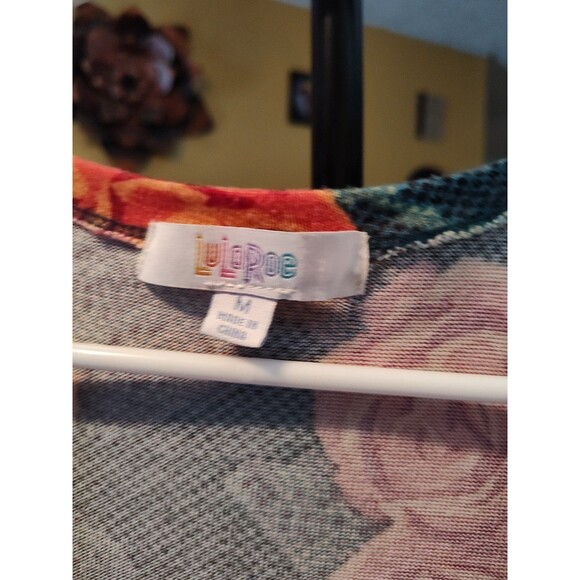 Lularoe Orange Roses Duster Cardigan - Size M - Picture 2 of 3